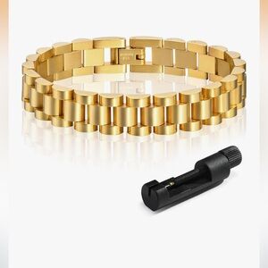 Gold Stainless Steel Watch Bracelet